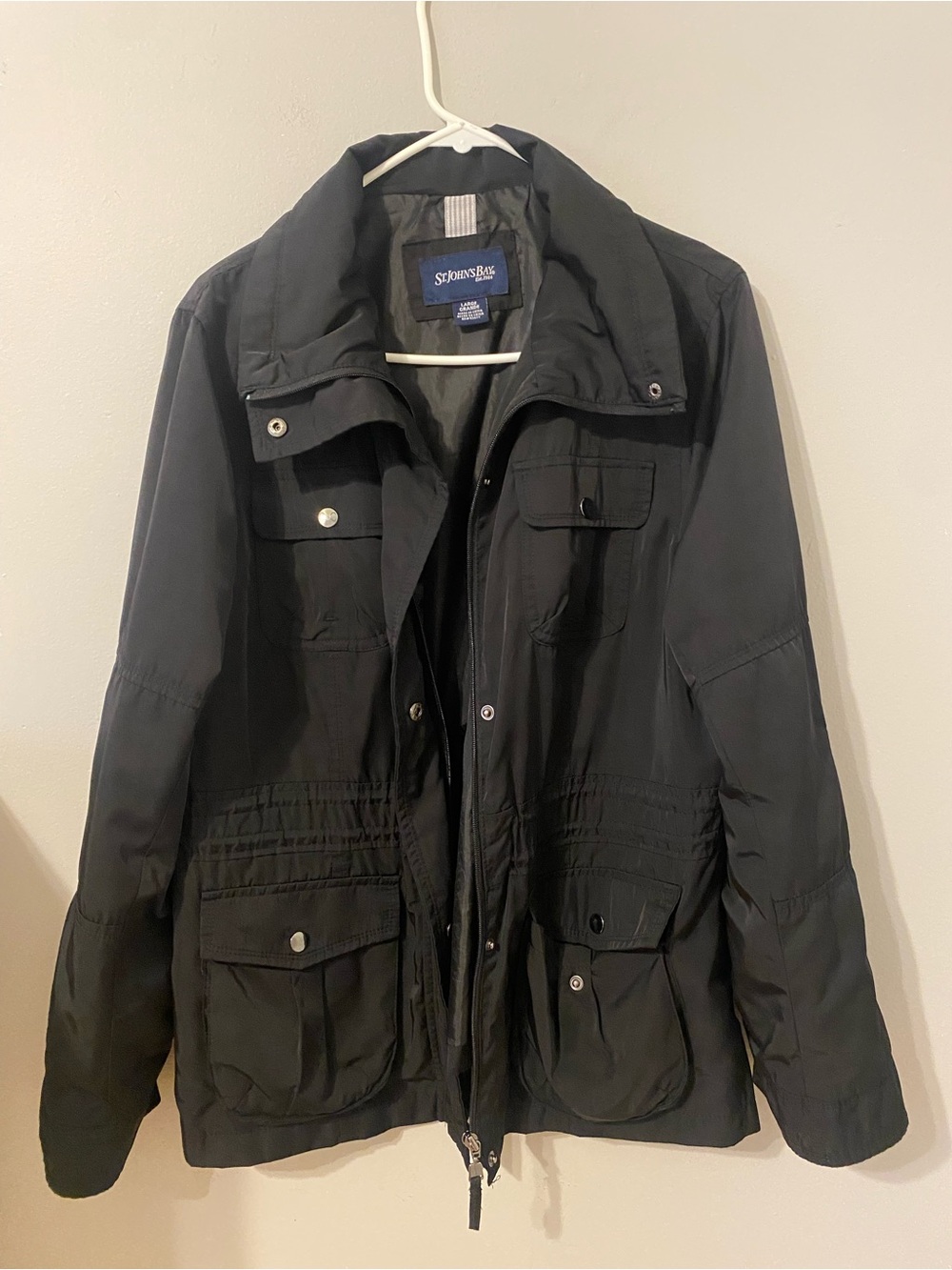 St. John's Bay Black Rain Jacket